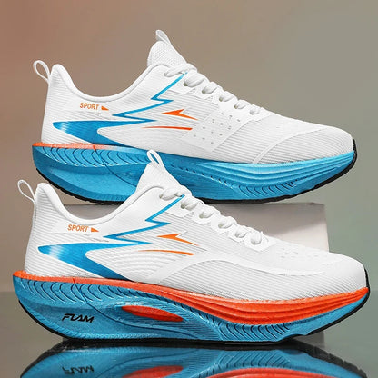 Men’s & Women’s Carbon Plate Running Shoes - Lightweight Breathable Marathon Sneakers with Air Cushion & Non-Slip Sole