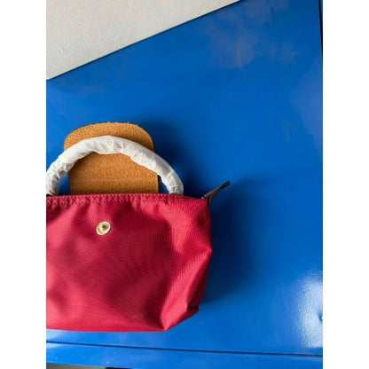 Y2K Nylon Handbag | Non-Punching Makeup Bag with Felt Lining, Portable Travel & Wallet Storage Bag