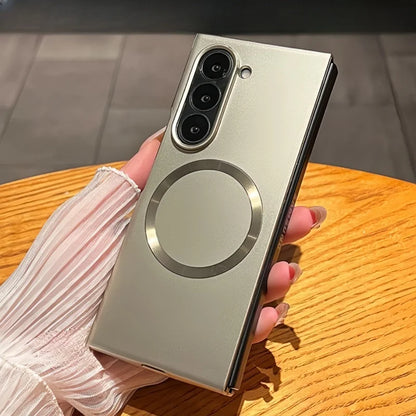 Ultra Thin Magnetic Matte Case for Samsung Galaxy Z Fold 7/6/5/4/3 - Slim Metal Plating MagSafe Wireless Charging Protective Cover