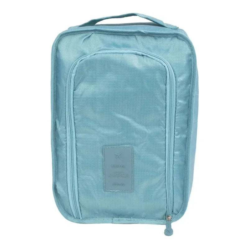 Breathable Sneaker Travel Bag - Waterproof Foldable Shoe Organizer with Separate Pocket for Home and Travel Storage