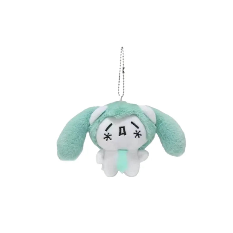 Hatsune Miku Kawaii Mini Q Version Plush Keychain – Student School Bag Doll Pendant, Cute Gift for Friends