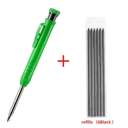 Carpenter Pencil Set for Woodworking - 5 Colors Mechanical Pencils with Refill for Carpentry Marking & Construction Jobs