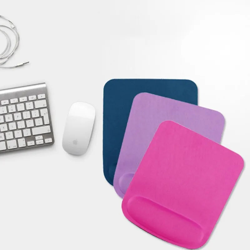 Simple Solid Color EVA Foam Wrist Mouse Pad - Comfortable Thick Sponge Gaming PC Keyboard Desk Mat, 210X230MM