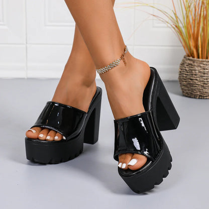 Women’s Summer Platform Sandals – Chunky High Heels for Banquet, Nightclub & Outdoor Elegant Fashion Shoes