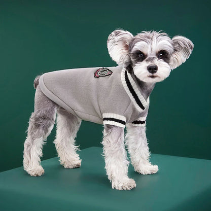 XS-5XL Pet College Style Sweater for Small and Large Dogs - Warm Vest Coat for French Bulldog, Yorkie, Chihuahua, and More