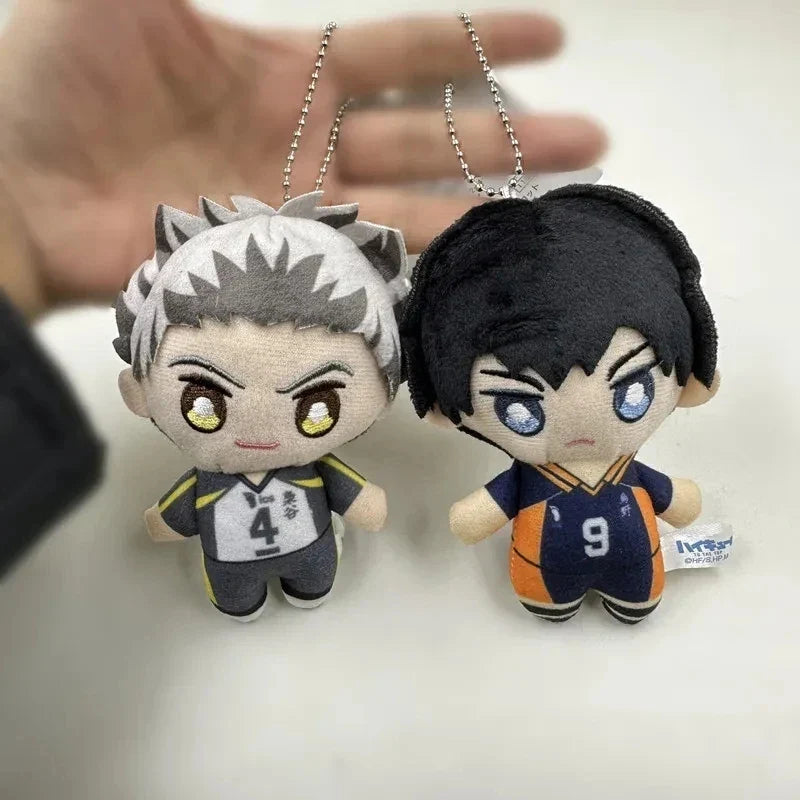 10cm Mini Haikyuu Plush Keychain – Hinata, Kageyama, Nishinoya Volleyball Stuffed Doll Toy Gift