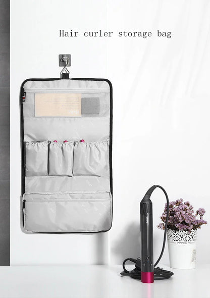 Large Capacity Hair Dryer Case – Dustproof Travel Storage Bag Organizer for Dyson Pre-Styling Dryer & Curling Barrels Pouch