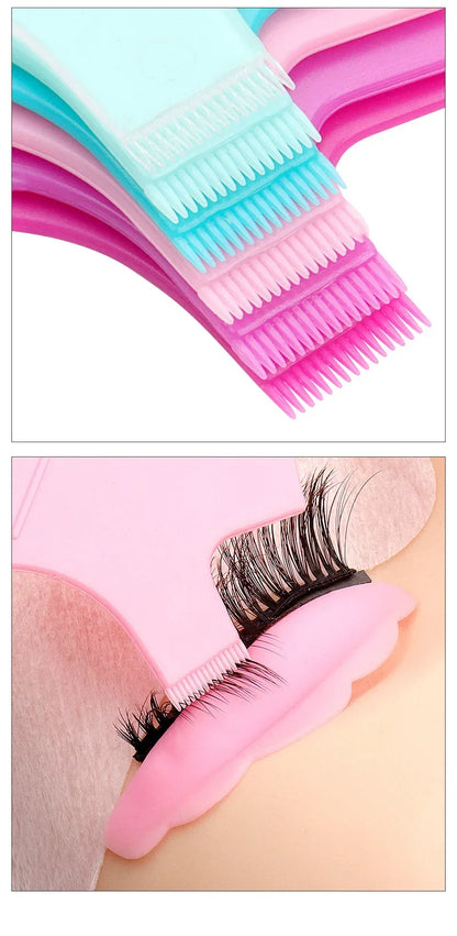 10pcs Reusable Eyelash Brushes – Y Shape Comb for Lash Lifting, Curling & Extension Perm Tools