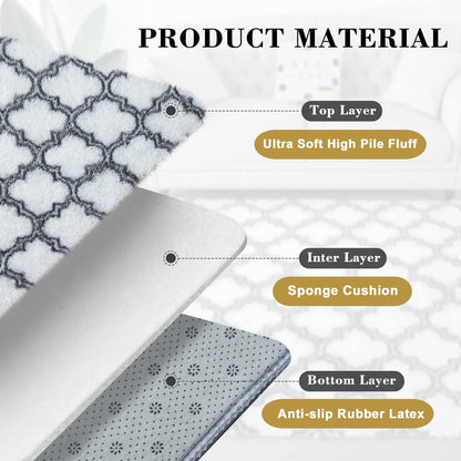 Large Plush White Area Rug – Soft Fluffy Carpet for Living Room, Bedroom, Teen Room & Home Decor