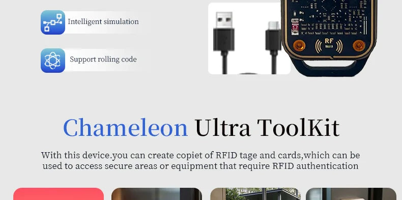 New Chameleon Ultra Contactless Smart Card Emulator – Compatible NFC Read Writer RFID Smart Chip ID Reader & Tag Copier