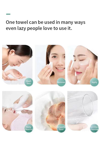 Extra Thick Disposable Facial Towels - Gentle & Absorbent Cotton Makeup Remover Wipes