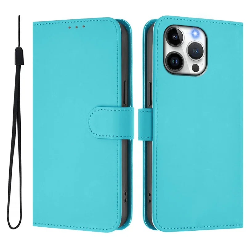 iPhone 16 Series Wallet Leather Flip Case – Protective Cover for 16, 16 Pro, 16 Pro Max & 16 Plus