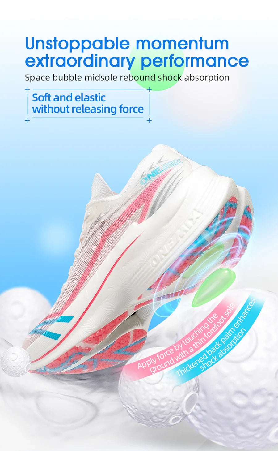 ONEMIX 2025 Carbon Plate Marathon Running Shoes - Ultralight Shock-Absorbing Sneakers with Stable Support