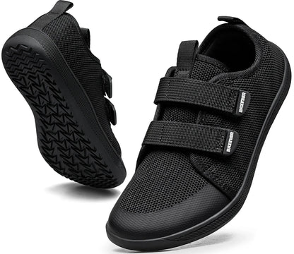 Kids Barefoot Sneakers – Breathable Wide Toe Knitted Mesh Shoes for Boys & Girls, Non-Slip Fashion Walking Cross Trainers