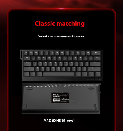 MADLIONS MAD 60/68HE Magnetic Switch Wired Gaming Keyboard – Hot Swap, Rapid Trigger, Customizable PC Gamer Accessory
