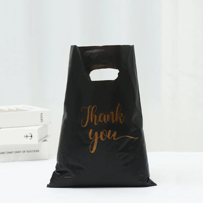 100pcs Thank You Gift Bags - Plastic Shopping Tote Bags for Birthday, Wedding, Party Favors, Candy, and Cookie Wrappers - 20*30cm