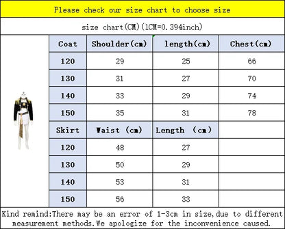 Kids Cosplay Costume – Black & Gold Idol Role-Playing Outfit for Girls