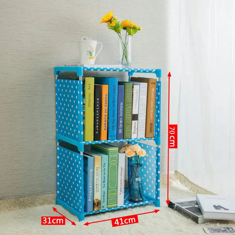Modern Wall-Mounted Bookshelf with Gold Bookends – Decorative Bookcase for Living Room, Library & Home Office
