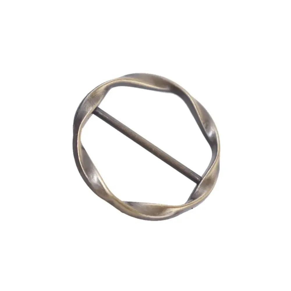 Scarf Buckle & Ring – Shawl, T-Shirt, Waist Clip Brooch, Silk Clasp Fashion Jewelry Accessory