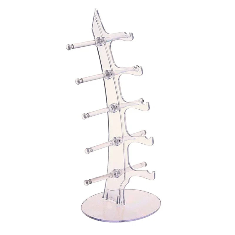 Sunglasses Display Holder – 5-Layer Clear Stand for Counters and Packaging
