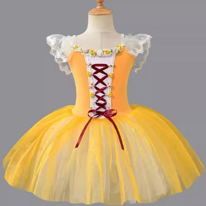 Girls Princess Ballet Tutu Dress - Elegant Stage Performance and Party Dance Costume