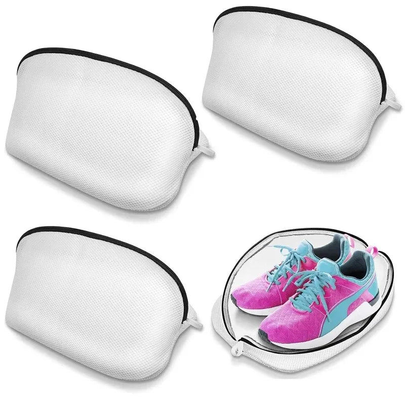 Mesh Laundry Bag for Shoes – Zippered Washing Machine Shoe Storage, Protective Clothes Organizer Box