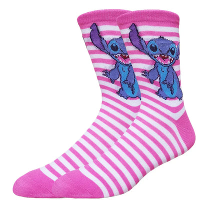 5/6 Pairs Miniso Disney Lilo & Stitch Socks – Hip Hop Street Style Anime Crew Socks for Men and Women, Novelty Cute Casual Socks