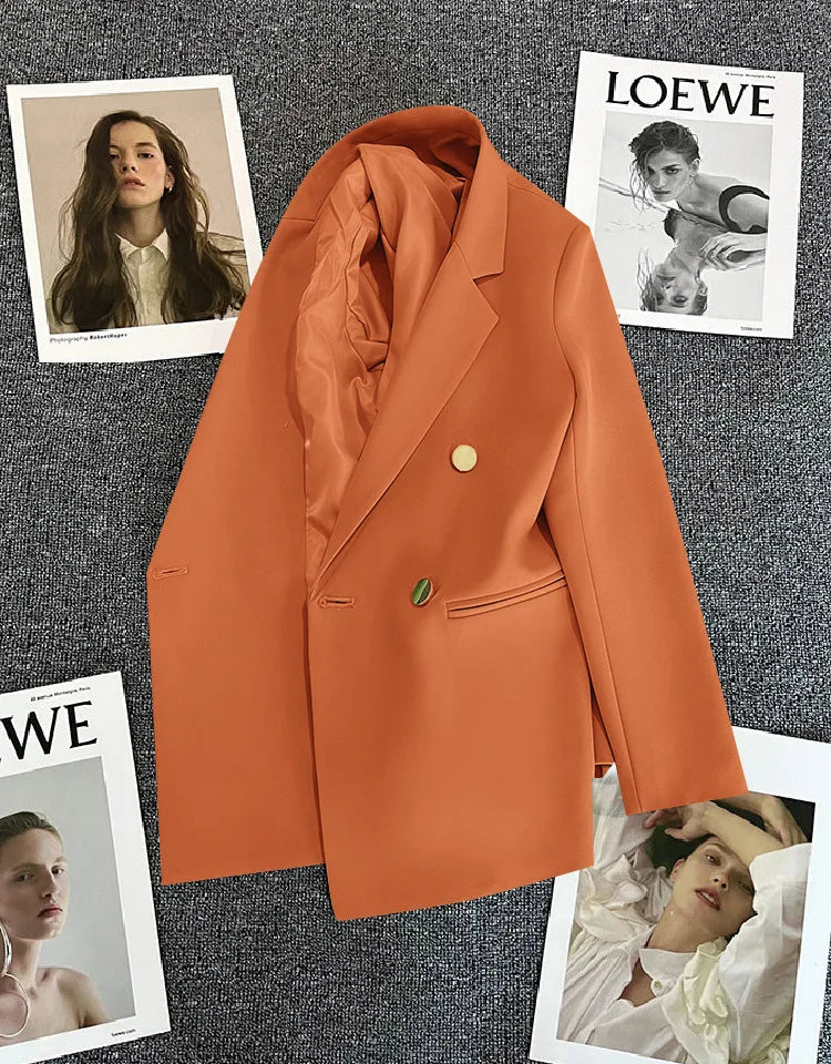 2023 Women's Elegant Single Button Blazer – Slim Fit Long Sleeve Office Jacket for Autumn & Winter