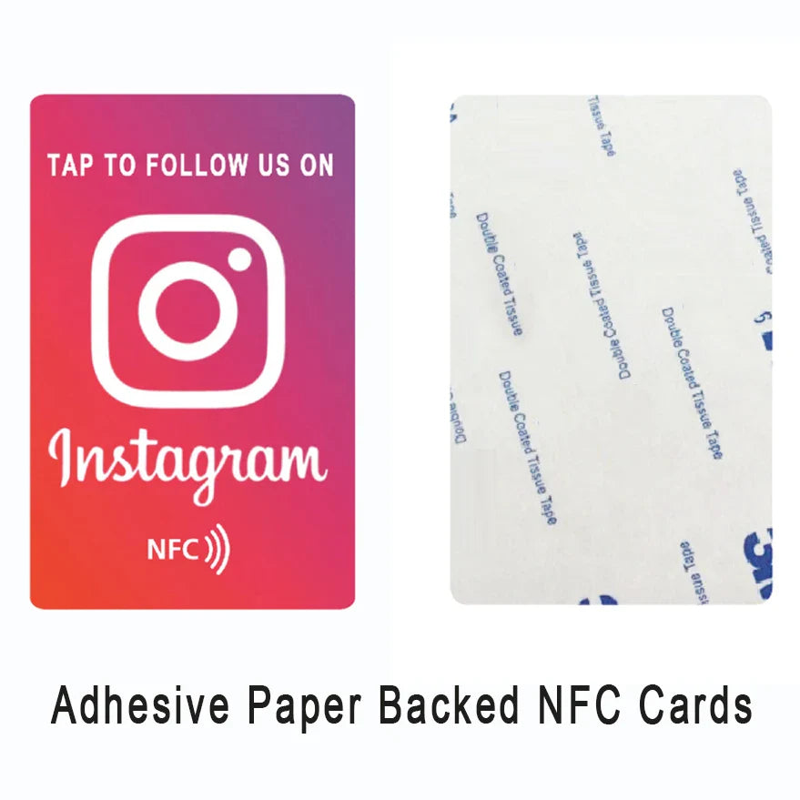 Universal NFC Google Review Cards – Instagram & Facebook Tap-to-URL Social Business Cards for Android & iPhone