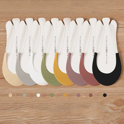 3 Pairs Invisible Boat Socks for Women | Summer Silicone Non-Slip Socks for High Heels | Ice Silk Thin Half-Palm Suspender | New Arrival