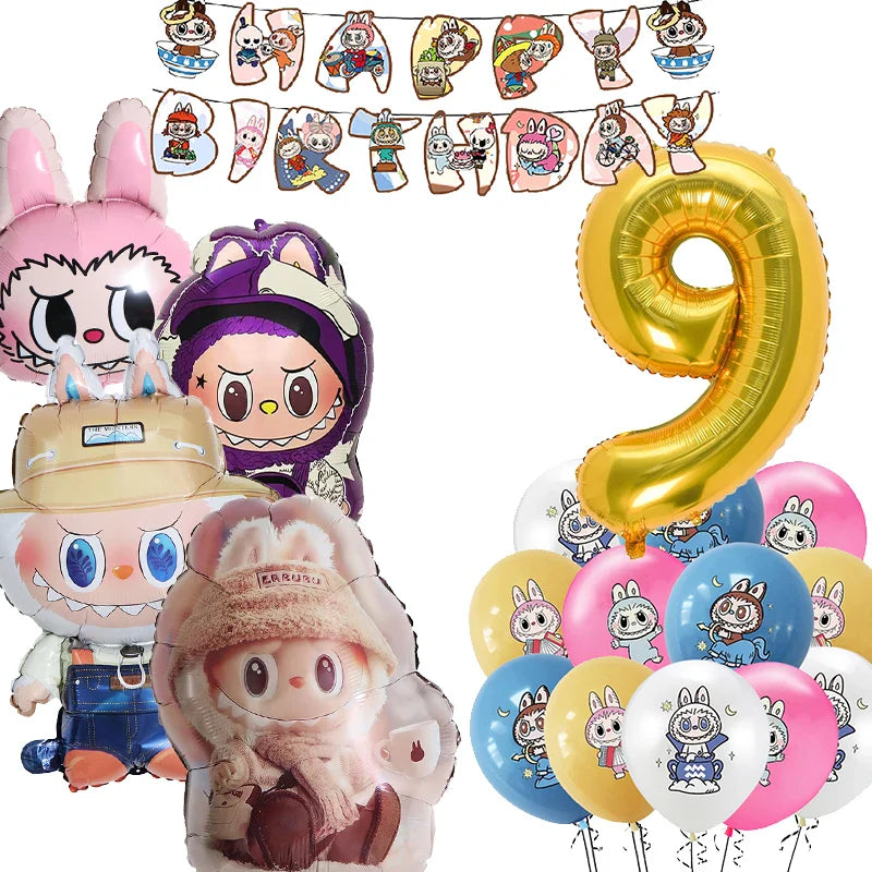 Doll Birthday Party Supplies – Disposable Tableware, Balloons, Banner & Stickers