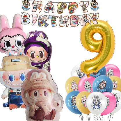 Doll Birthday Party Supplies – Disposable Tableware, Balloons, Banner & Stickers