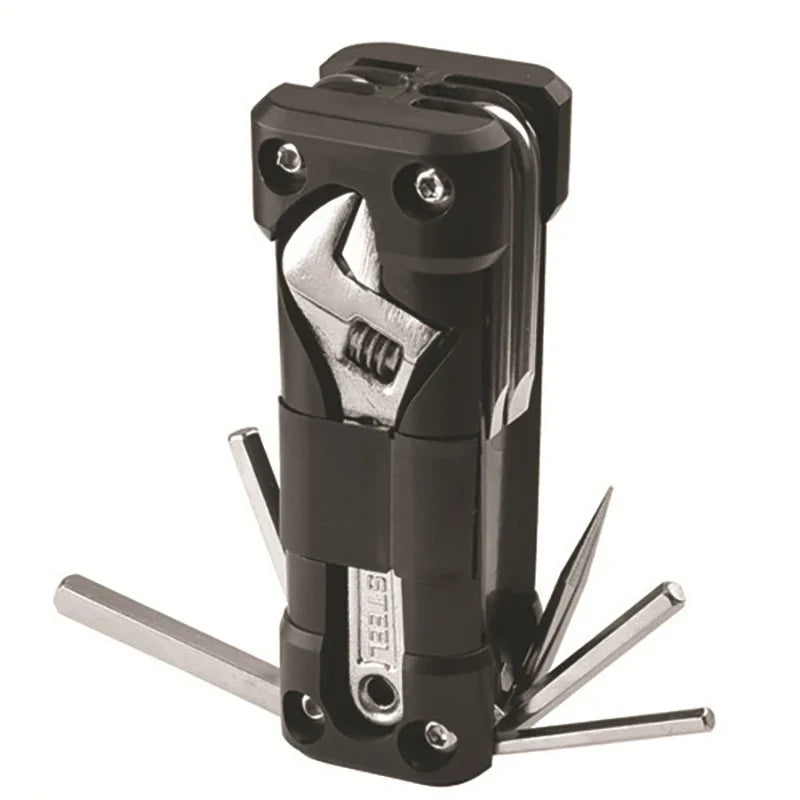 Bicycle Multitool Repair Kit - Versatile Bike Tool Set with Tire Repair Tools, Screwdriver & Chain Accessories for MTB and Road Bikes