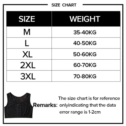 OWEQ Women’s Chest Binder – Breathable Sportwear Trans Crop Top, Flat Breast Binder, Tomboy Bra Tank, Stretch Shaping Corset