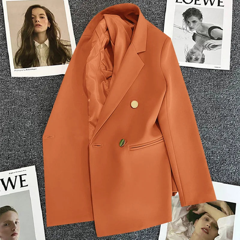 2023 Women's Elegant Single Button Blazer – Slim Fit Long Sleeve Office Jacket for Autumn & Winter