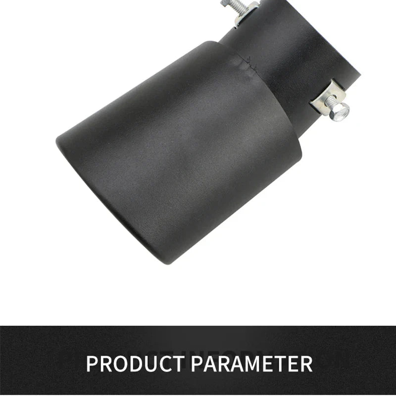 2.5" Stainless Steel Car Exhaust Muffler Tip – Chrome Rear Tail Pipe for Most Vehicles