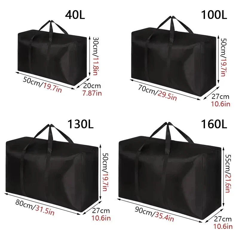 Extra Large Waterproof Moving Luggage Bag - Foldable Large Capacity Travel, Laundry & Quilt Storage Organizer