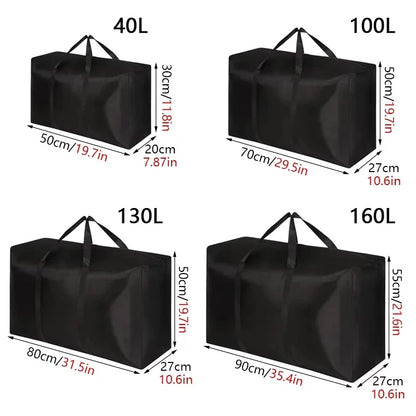 Extra Large Waterproof Moving Luggage Bag - Foldable Large Capacity Travel, Laundry & Quilt Storage Organizer