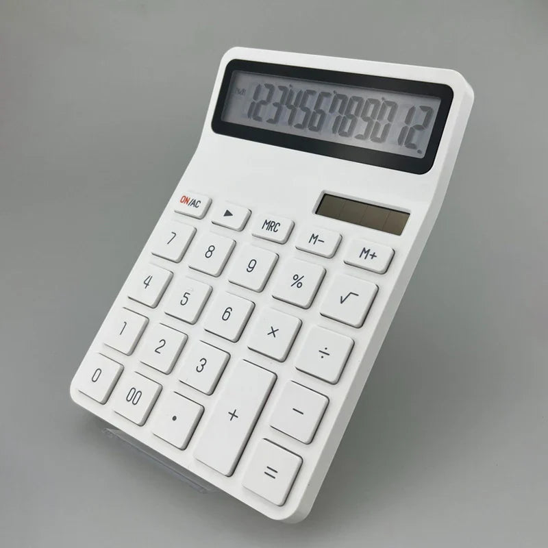 12-Digit Solar Calculator – Dual Power Supply Electronic Financial Accounting Calculator for Home, Office & School Use