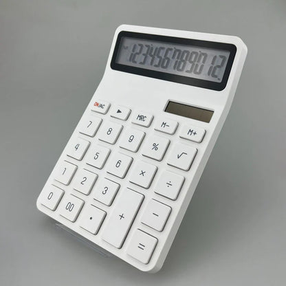 12-Digit Solar Calculator – Dual Power Supply Electronic Financial Accounting Calculator for Home, Office & School Use