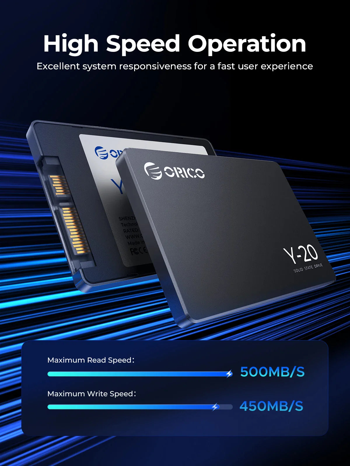 ORICO SATA III SSD 2.5” — 512GB-4TB 3D NAND Internal Solid State Drive Up to 550MB/s for PC & Laptop Upgrade