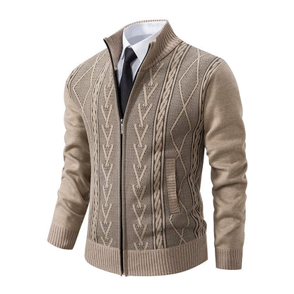 2023 Autumn & Winter Cashmere Padded Sweater Coat - Warm Casual Men’s Knitted Jacket