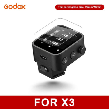 Godox Tempered Glass Film – Protective Screen for X3, XPro, V1, V850III, V860III & TT685II Flash