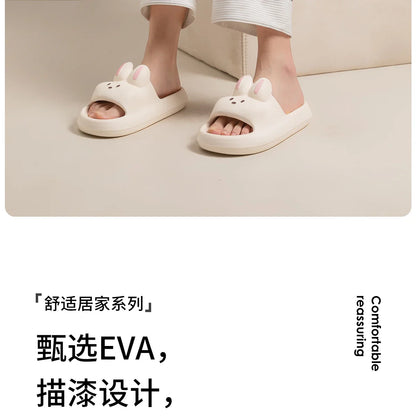 Pillow Rabbit Slippers for Women & Men – Comfy House Slides & Shower Sandals with Cushioned Thick Sole