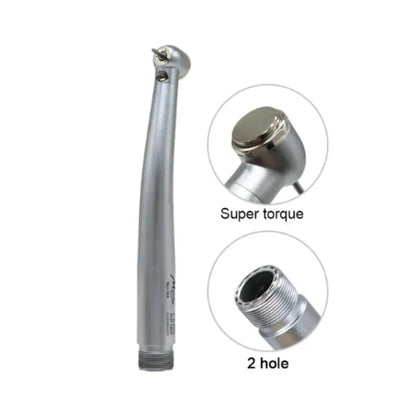 4Pcs LED Dental Handpiece Kit - High & Low Speed with Lights, E-generator, 3 Water Spray, 2/4 Holes Push Button