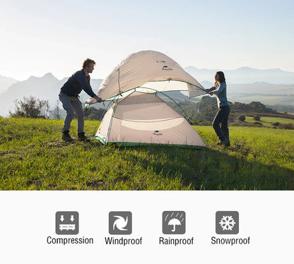 Naturehike Cloud Up 2-Person Camping Tent – Waterproof, Ultralight, Easy Build Beach Tent for Hiking & Backpacking Outdoors