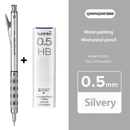 Pentel Graphgear 1000 Mechanical Pencil PG1000 – Low Center of Gravity Precision Drafting Pencil 0.3/0.5/0.7/0.9mm Art & Drawing Tool