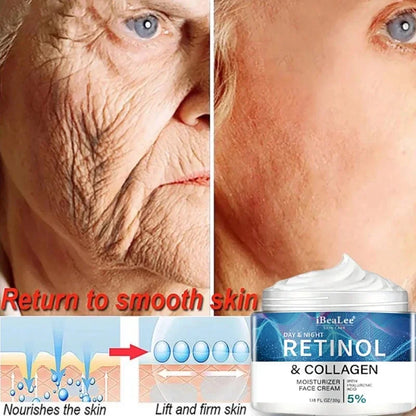 Men’s Retinol Anti-Wrinkle Cream – Collagen Firming Moisturizer for Face & Neck, Korean Anti-Aging Skin Care