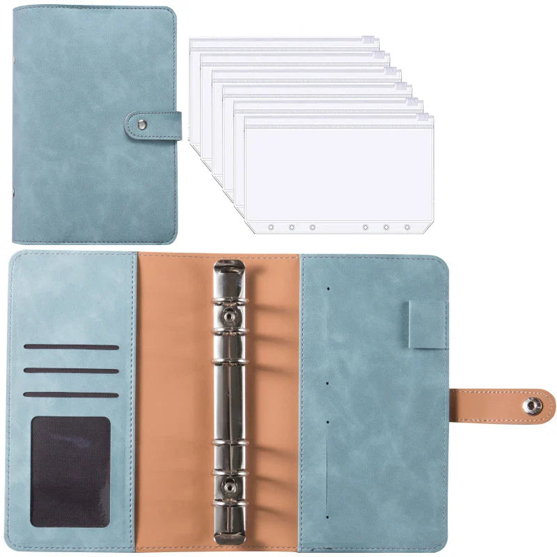 2024 A6 PU Leather Budget Binder Set – Cash Envelopes System with Binder Pockets for Money, Budget Saving & Bill Organizer