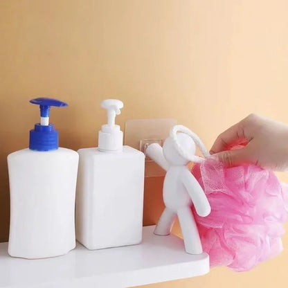 Self-Adhesive Bathroom Shampoo Storage Racks - Plastic Shelf Support Holder for Storage Organization